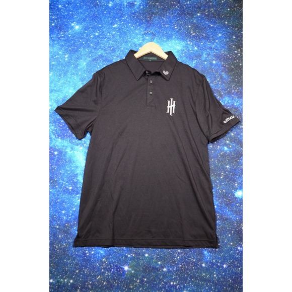 Extracurricular Iron Heads GC Polo Shirt LIV Golf Mens Large Black Kevin Na - Picture 2 of 9
